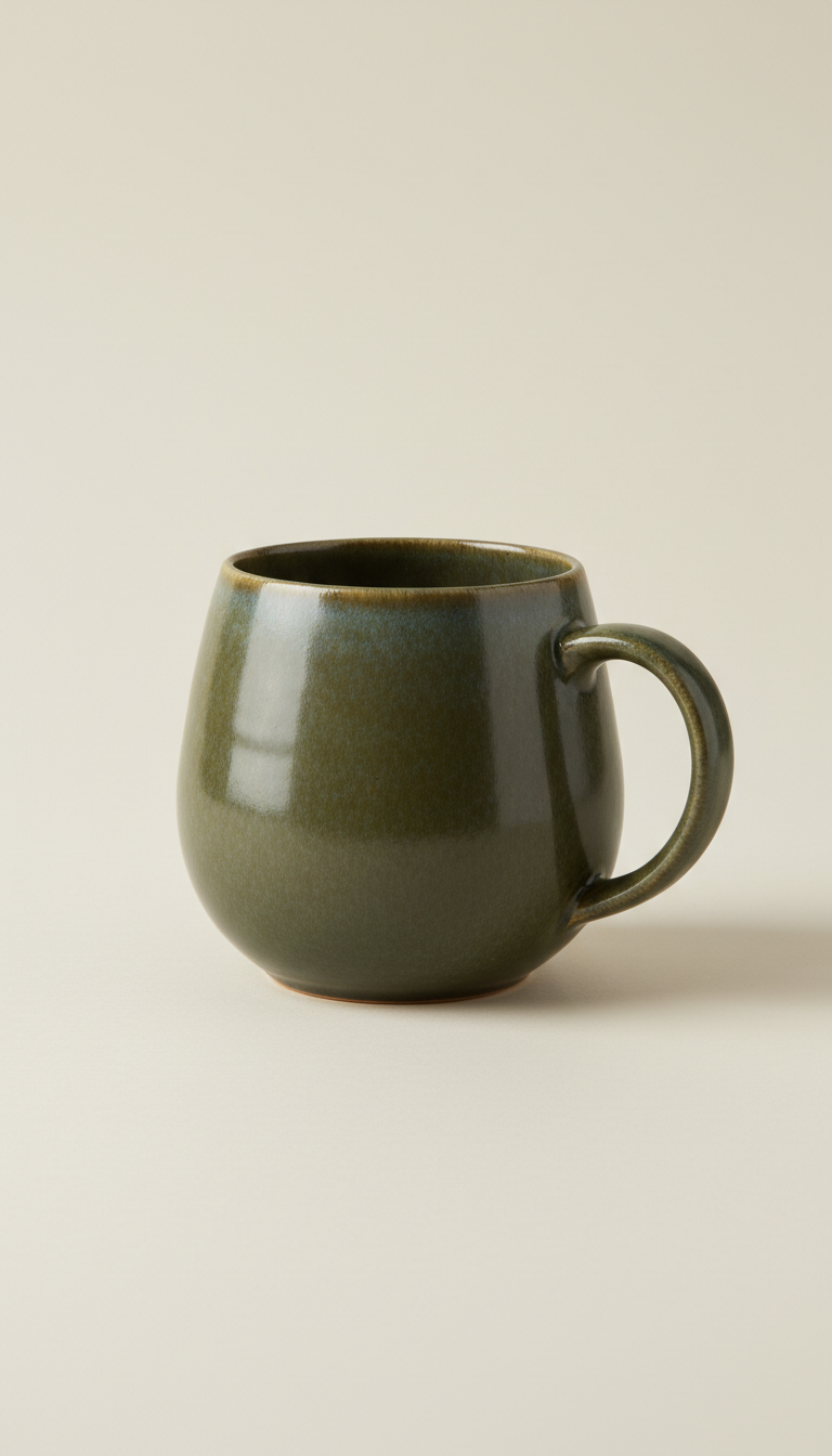 Olivine-Glazed Ceramic Mug