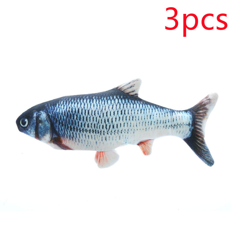 Fish-shaped toy with '3pcs' text on a white background