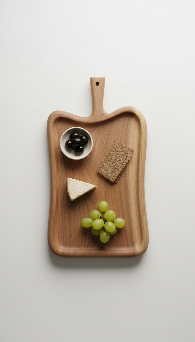 Hand-Carved Hardwood Serving Board