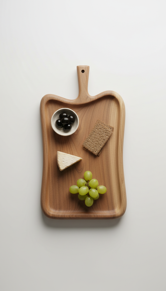 Hand-Carved Hardwood Serving Board