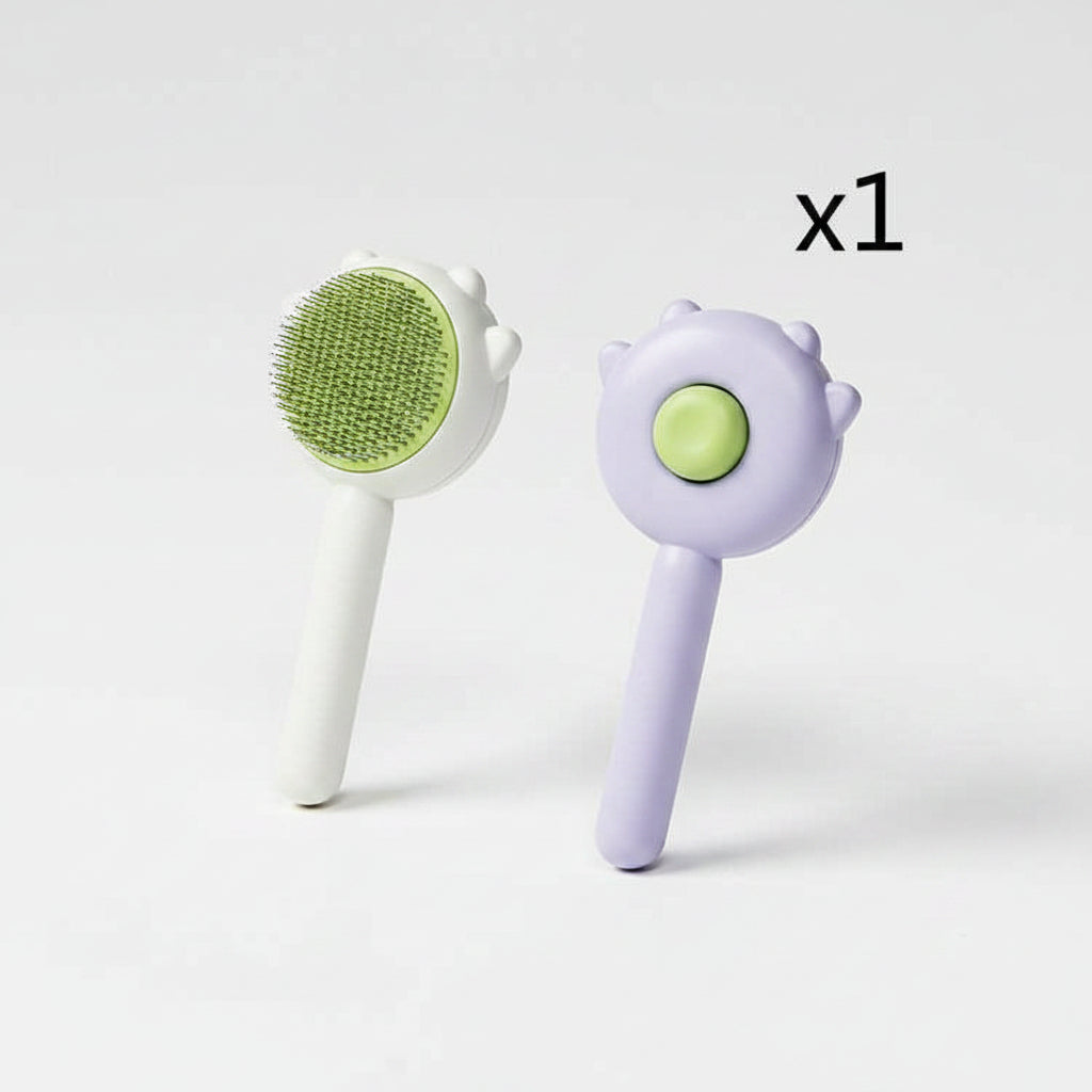Two sets of grooming tools with different designs on a white background.