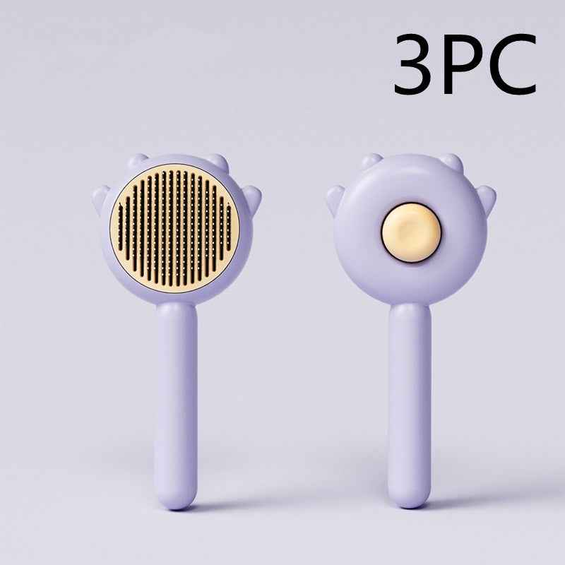 Two purple handheld grooming tools with gold centers on a light gray background, labeled '3PC'.