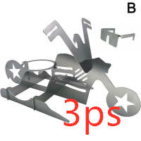 Two gray metal bracket or frame components shown on a white background, with a red '2ps' text overlay and a small black 'B' label.