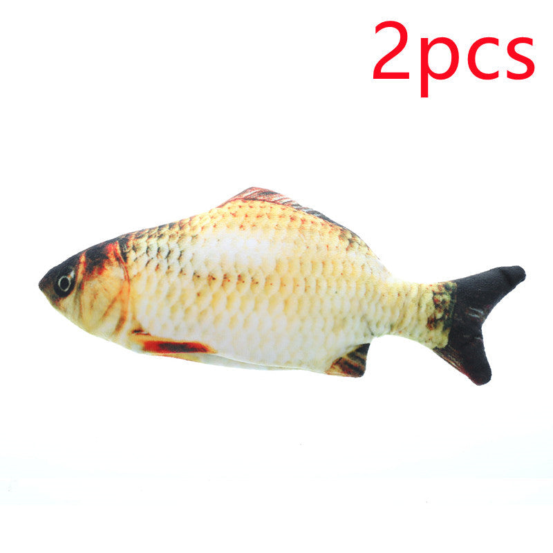 Fish-shaped toy with a pattern on a white background, labeled '2pcs'.